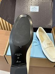 Fortok Prada Women's Loafer Leather White - 2