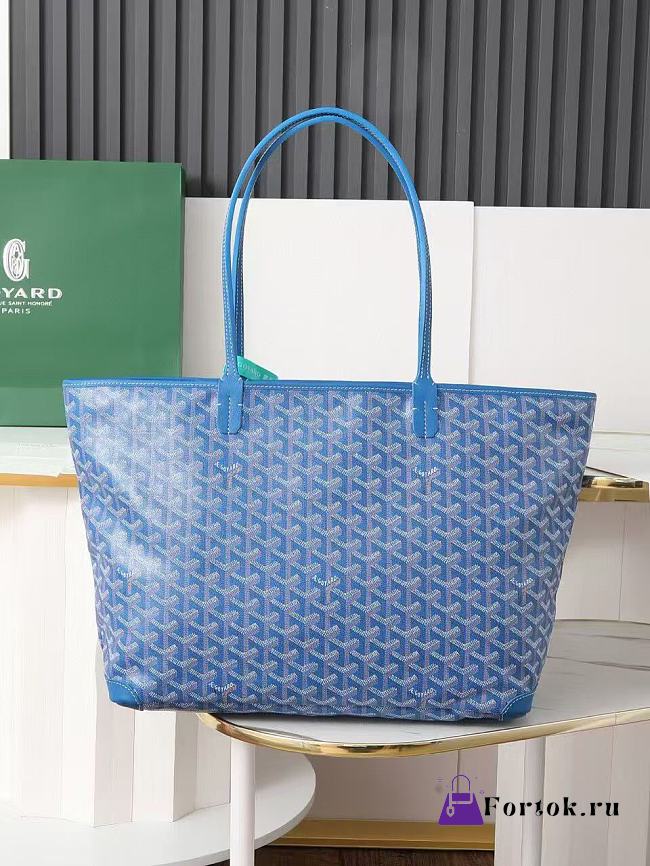 Fortork Goyard Artois Tote Blue 30x17x50cm - 1