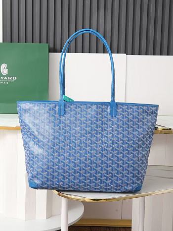 Fortork Goyard Artois Tote Blue 30x17x50cm