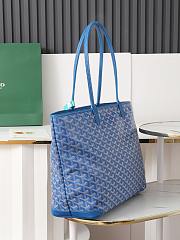 Fortork Goyard Artois Tote Blue 30x17x50cm - 4