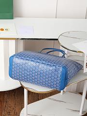 Fortork Goyard Artois Tote Blue 30x17x50cm - 5