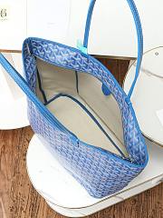 Fortork Goyard Artois Tote Blue 30x17x50cm - 6