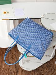 Fortork Goyard Artois Tote Blue 30x17x50cm - 2