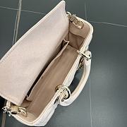 Fortok Dior Small Lady D-Joy Powder Pink Cannage Lambskin 22 x 11 x 6 cm - 5