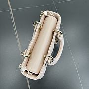Fortok Dior Small Lady D-Joy Powder Pink Cannage Lambskin 22 x 11 x 6 cm - 6