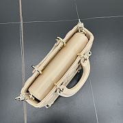 Fortok Dior Small Lady D-Joy Powder Beige Cannage Lambskin  22 x 11 x 6 cm - 2