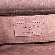 Fortok Dior Small Lady D-Joy Blush Pink Cannage Lambskin 22 x 11 x 6 cm - 6