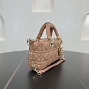 Fortok Dior Small Lady D-Joy Full Biscuit Cannage Lambskin 22 x 11 x 6 cm - 5