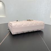 Fortok Dior Medium Lady D-Joy Bag Powder Pink Cannage Lambskin 26 x 13.5 x 5 cm - 6