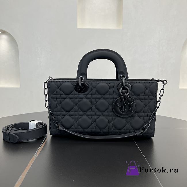 Fortok Dior Medium Lady D-Joy Bag Full Black 26 x 13.5 x 5 cm - 1