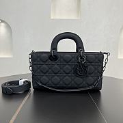 Fortok Dior Medium Lady D-Joy Bag Full Black 26 x 13.5 x 5 cm - 1