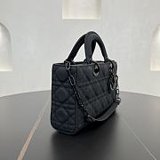 Fortok Dior Medium Lady D-Joy Bag Full Black 26 x 13.5 x 5 cm - 5