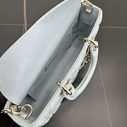 Fortok Dior Medium Lady D-Joy Bag Baby Blue 26 x 13.5 x 5 cm  - 4