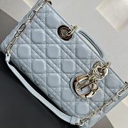 Fortok Dior Medium Lady D-Joy Bag Baby Blue 26 x 13.5 x 5 cm  - 2