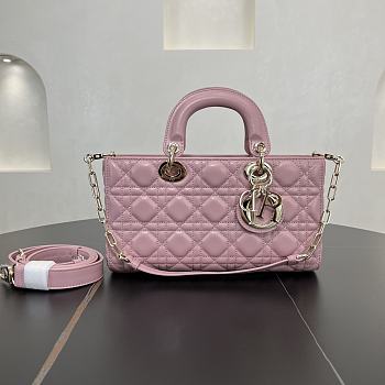 Fortok Dior Medium Lady D-Joy Bag Pink 26 x 13.5 x 5 cm