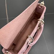 Fortok Dior Medium Lady D-Joy Bag Pink 26 x 13.5 x 5 cm - 5