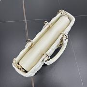 Fortok Dior Medium Lady D-Joy Bag White 26 x 13.5 x 5 cm - 4