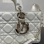 Fortok Dior Medium Lady D-Joy Bag White 26 x 13.5 x 5 cm - 3