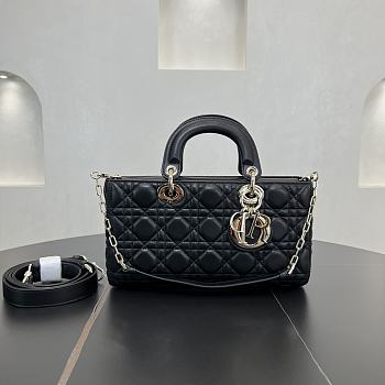 Fortok Dior Medium Lady D-Joy Bag Black 26 x 13.5 x 5 cm