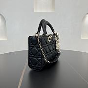 Fortok Dior Medium Lady D-Joy Bag Black 26 x 13.5 x 5 cm - 6