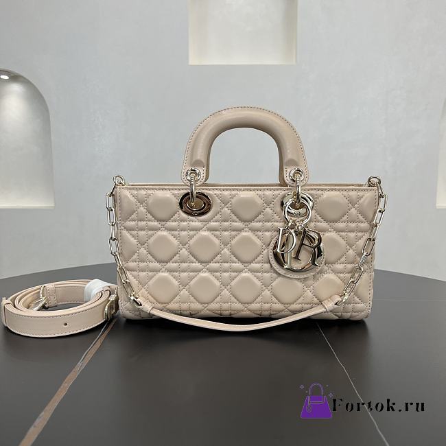 Fortok Dior Medium Lady D-Joy Bag Beige 26 x 13.5 x 5 cm - 1
