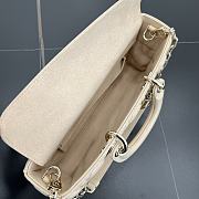 Fortok Dior Medium Lady D-Joy Bag Beige 26 x 13.5 x 5 cm - 5