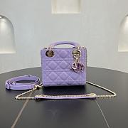 Fortok Dior Lady Dior Purple With Purple Charm Set 17 x 15 x 7 cm - 1