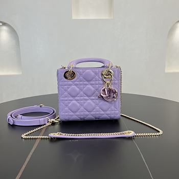 Fortok Dior Lady Dior Purple With Purple Charm Set 17 x 15 x 7 cm