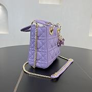 Fortok Dior Lady Dior Purple With Purple Charm Set 17 x 15 x 7 cm - 2