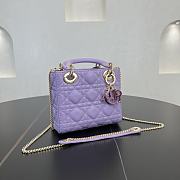 Fortok Dior Lady Dior Purple With Purple Charm Set 17 x 15 x 7 cm - 4