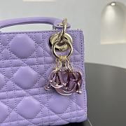 Fortok Dior Lady Dior Purple With Purple Charm Set 17 x 15 x 7 cm - 5