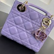 Fortok Dior Lady Dior Purple With Purple Charm Set 17 x 15 x 7 cm - 6