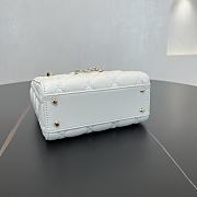 Fortok Dior Lady Dior White With Black Handle 17 x 15 x 7 cm - 6