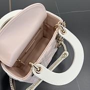 Fortok Dior Lady Dior Pink White 17 x 15 x 7 cm - 6