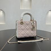 Fortok Dior Lady Dior Pink White 17 x 15 x 7 cm - 4