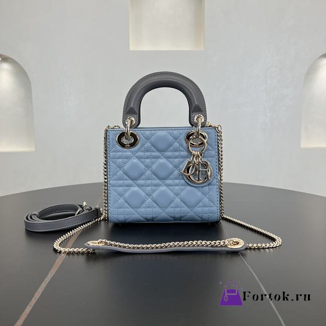 Fortok Dior Lady Dior Blue Black 17 x 15 x 7 cm - 1