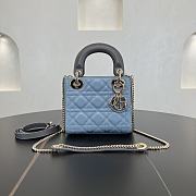 Fortok Dior Lady Dior Blue Black 17 x 15 x 7 cm - 1