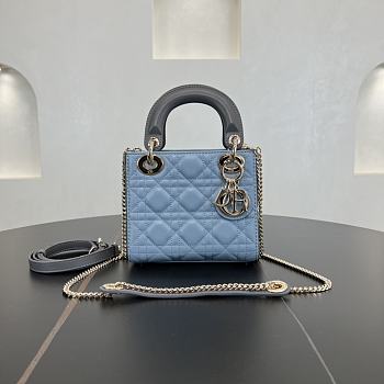 Fortok Dior Lady Dior Blue Black 17 x 15 x 7 cm