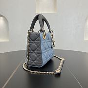Fortok Dior Lady Dior Blue Black 17 x 15 x 7 cm - 4