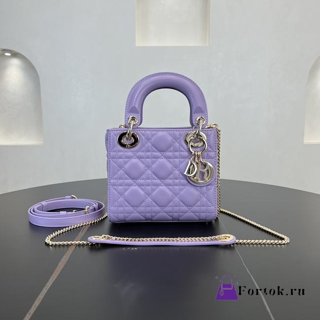 Fortok Dior Lady Dior Purple 17 x 15 x 7 cm - 1