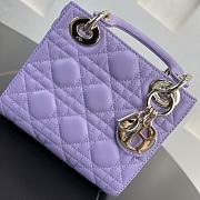 Fortok Dior Lady Dior Purple 17 x 15 x 7 cm - 5