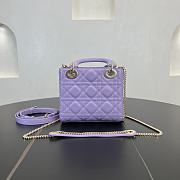 Fortok Dior Lady Dior Purple 17 x 15 x 7 cm - 4