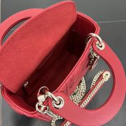 Fortok Dior Lady Dior Red 17 x 15 x 7 cm - 4