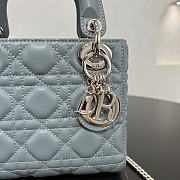Fortok Dior Lady Dior Blue Cannage Lambskin 17 x 15 x 7 cm - 2