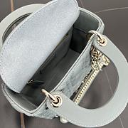 Fortok Dior Lady Dior Blue Cannage Lambskin 17 x 15 x 7 cm - 3
