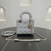 Fortok Dior Lady Dior Grey Cannage Leather 17 x 15 x 7 cm - 1