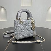 Fortok Dior Lady Dior Grey Cannage Leather 17 x 15 x 7 cm - 4