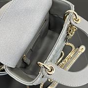 Fortok Dior Lady Dior Grey Cannage Leather 17 x 15 x 7 cm - 2