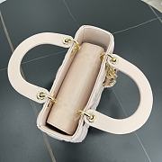 Fortok Dior Lady Dior Powder Pink Cannage Lambskin 20 x 18 x 8 cm - 4