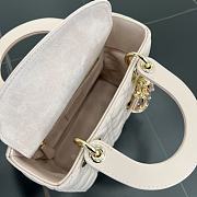 Fortok Dior Lady Dior Powder Pink Cannage Lambskin 20 x 18 x 8 cm - 5